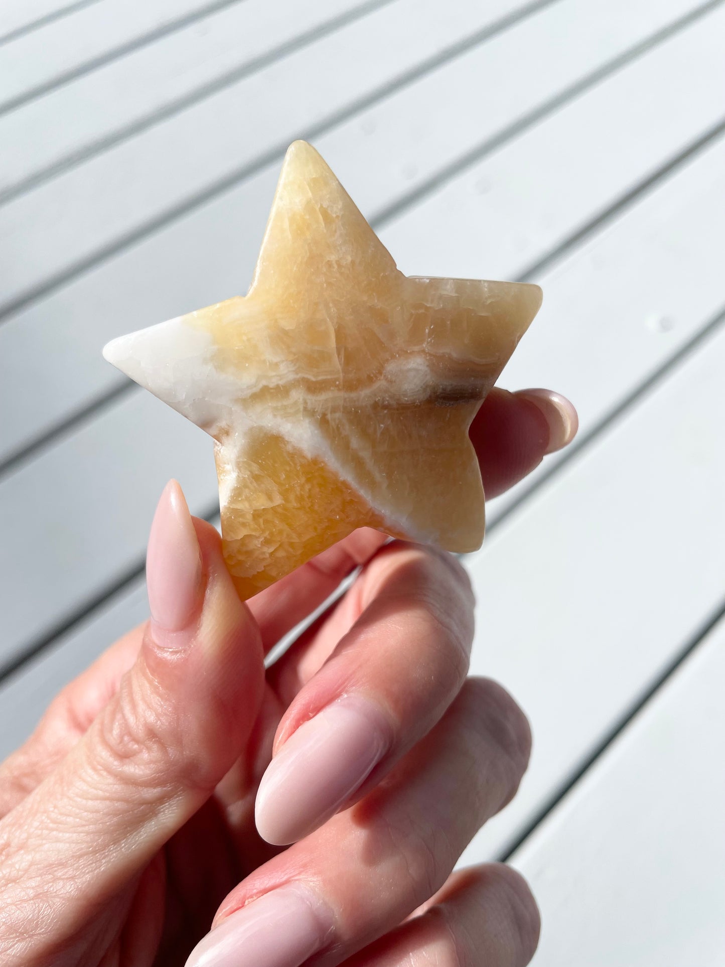 Orange Calcite Star