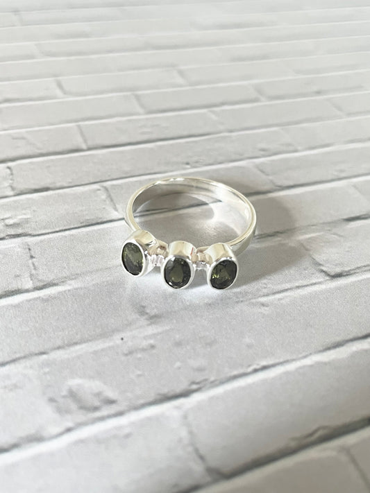 Moldavite Ring ~ size 8.5