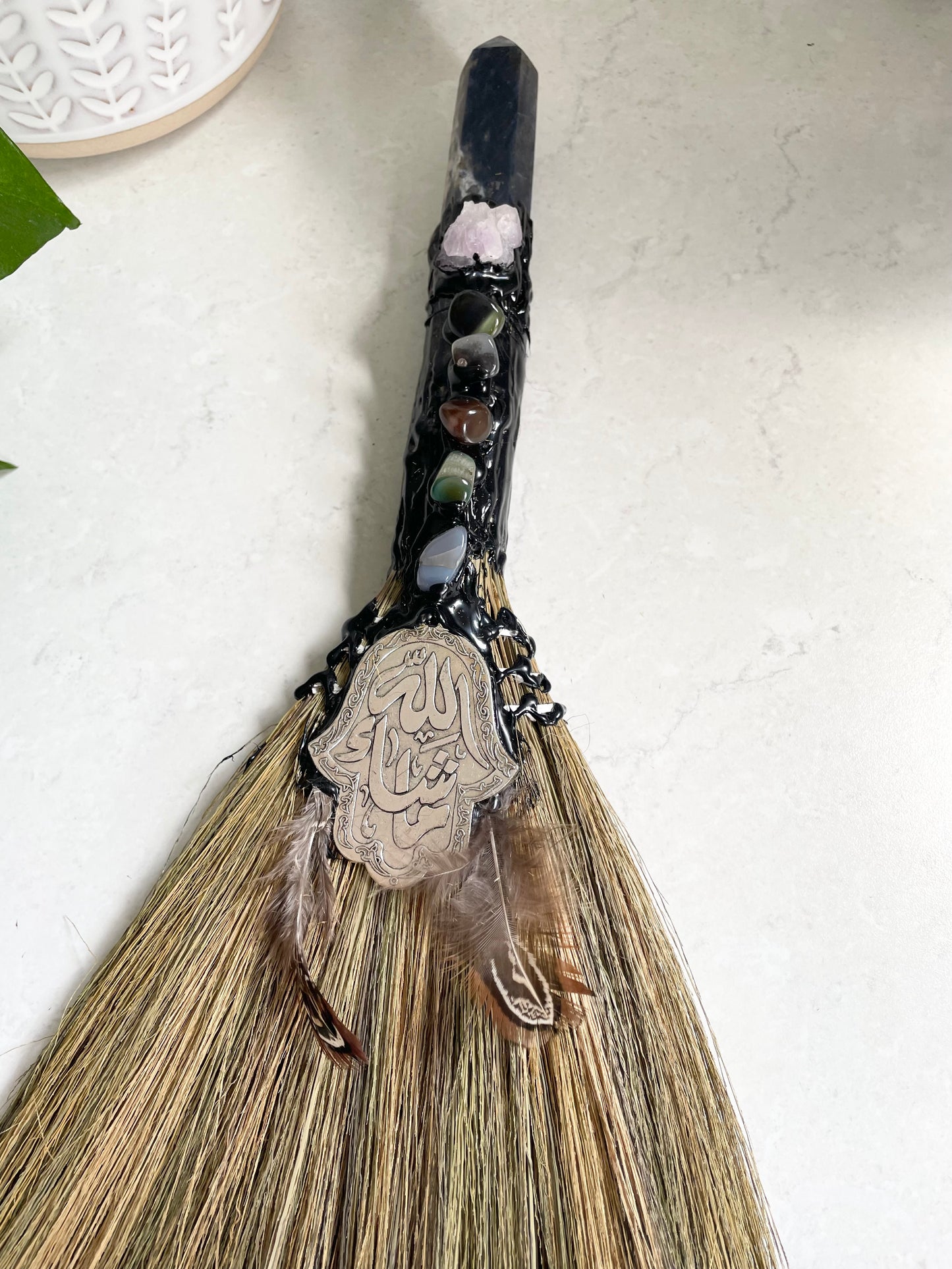 Good Juju Besom Broom ~ Sodalite