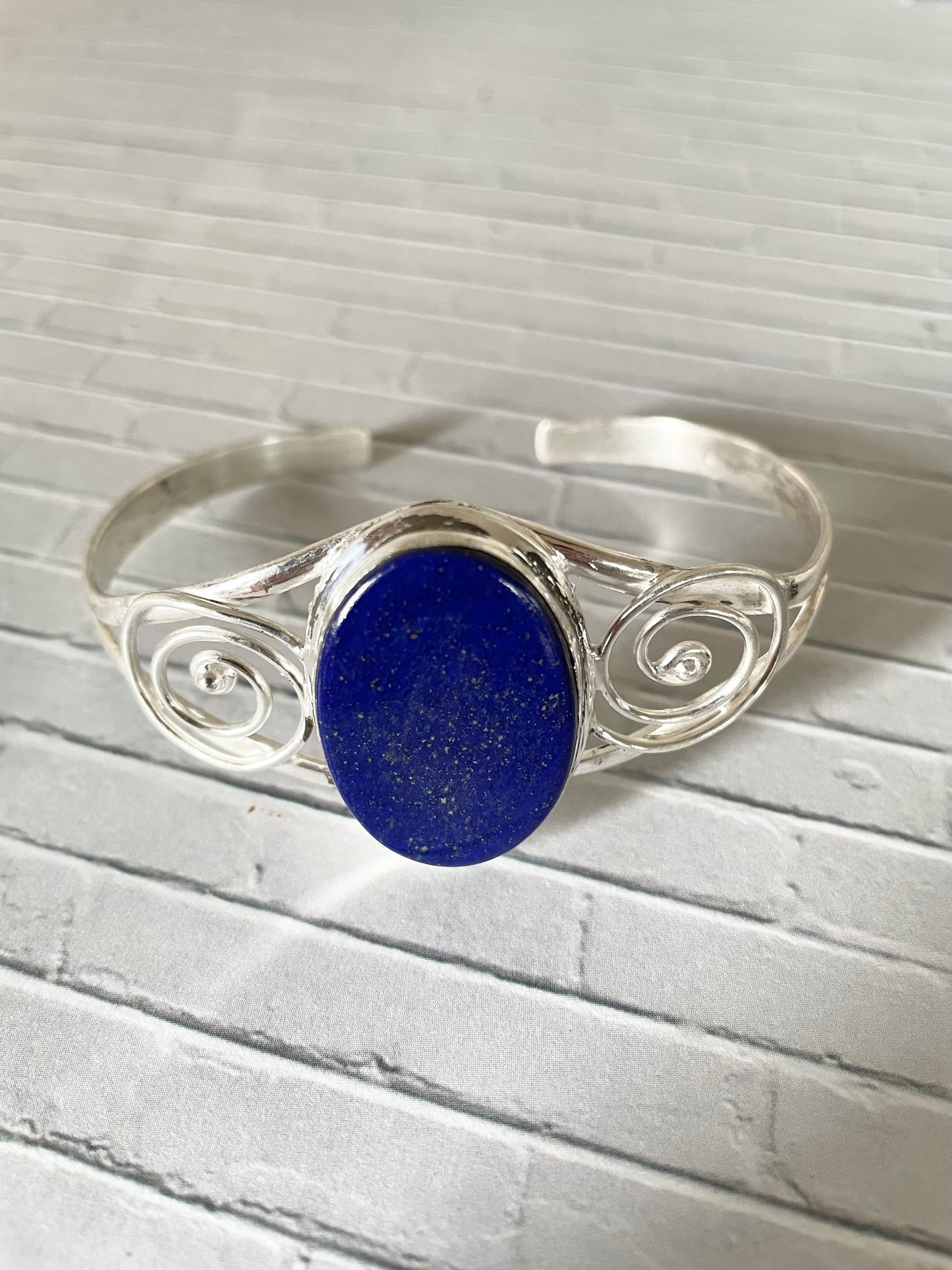 Lapis Lazuli silver cuff