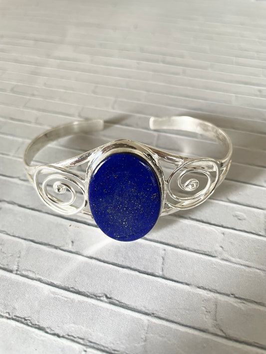 Lapis Lazuli silver cuff