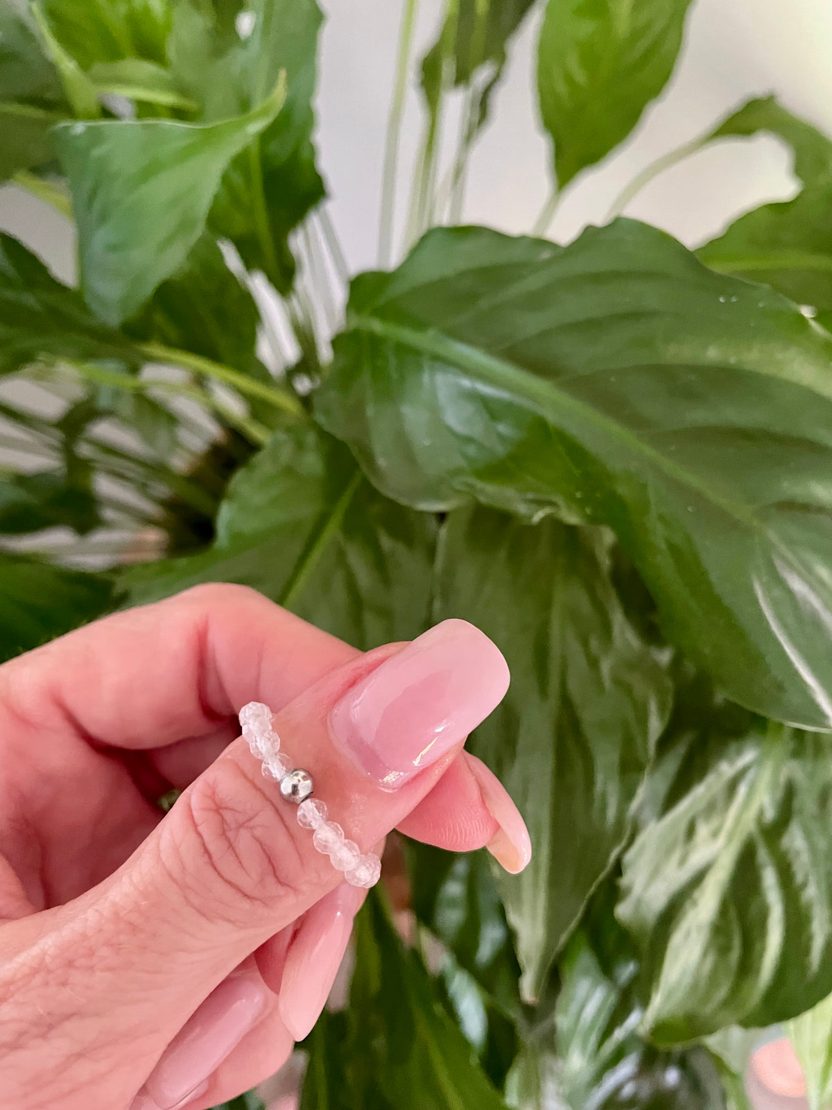Faceted Quartz Ring size 6-9