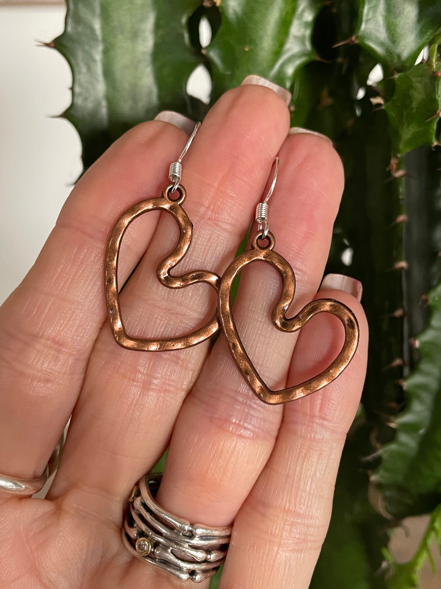 Copper Dangles ~ Love Heart