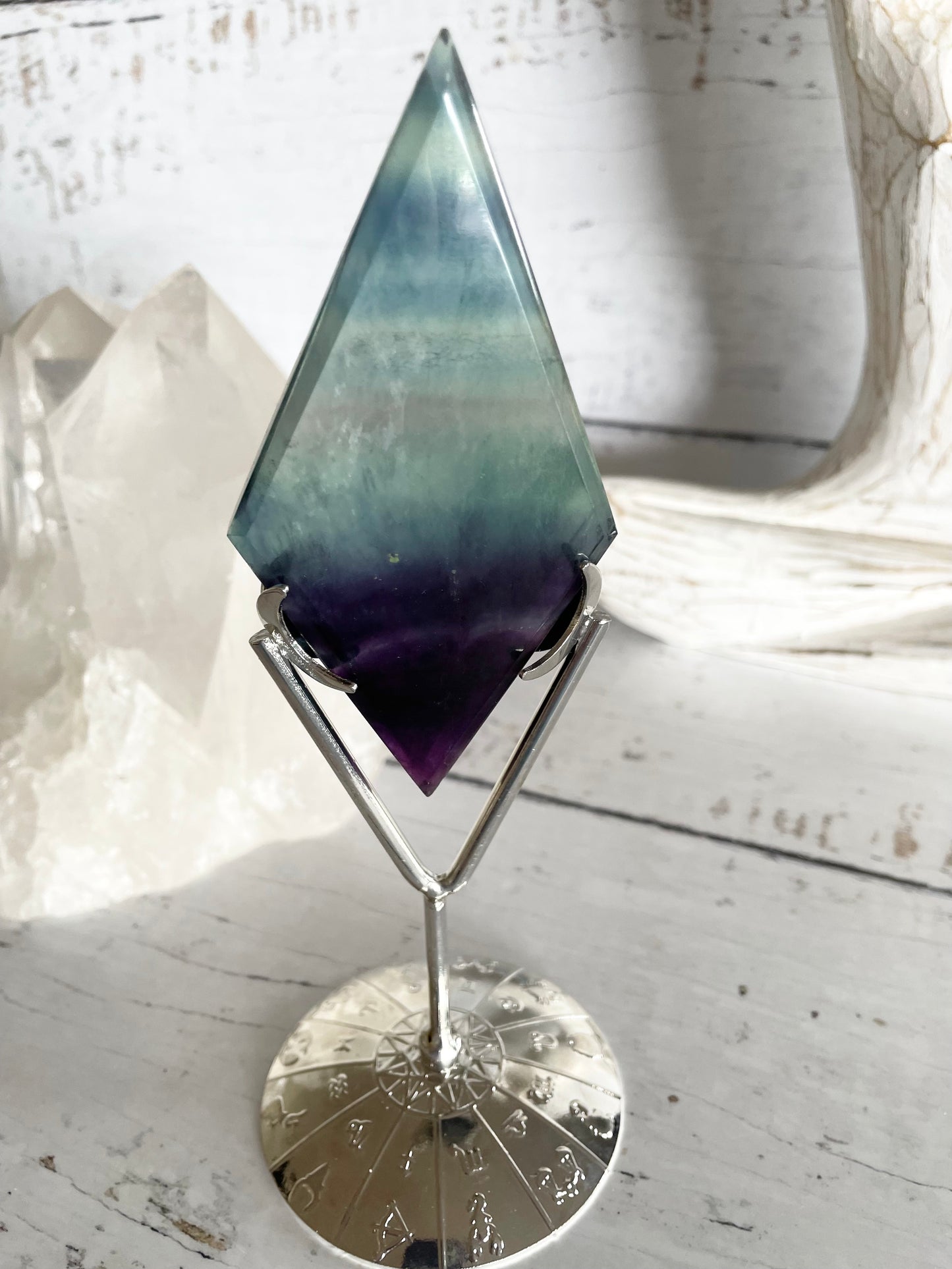 Rainbow Fluorite Diamond ~ 14