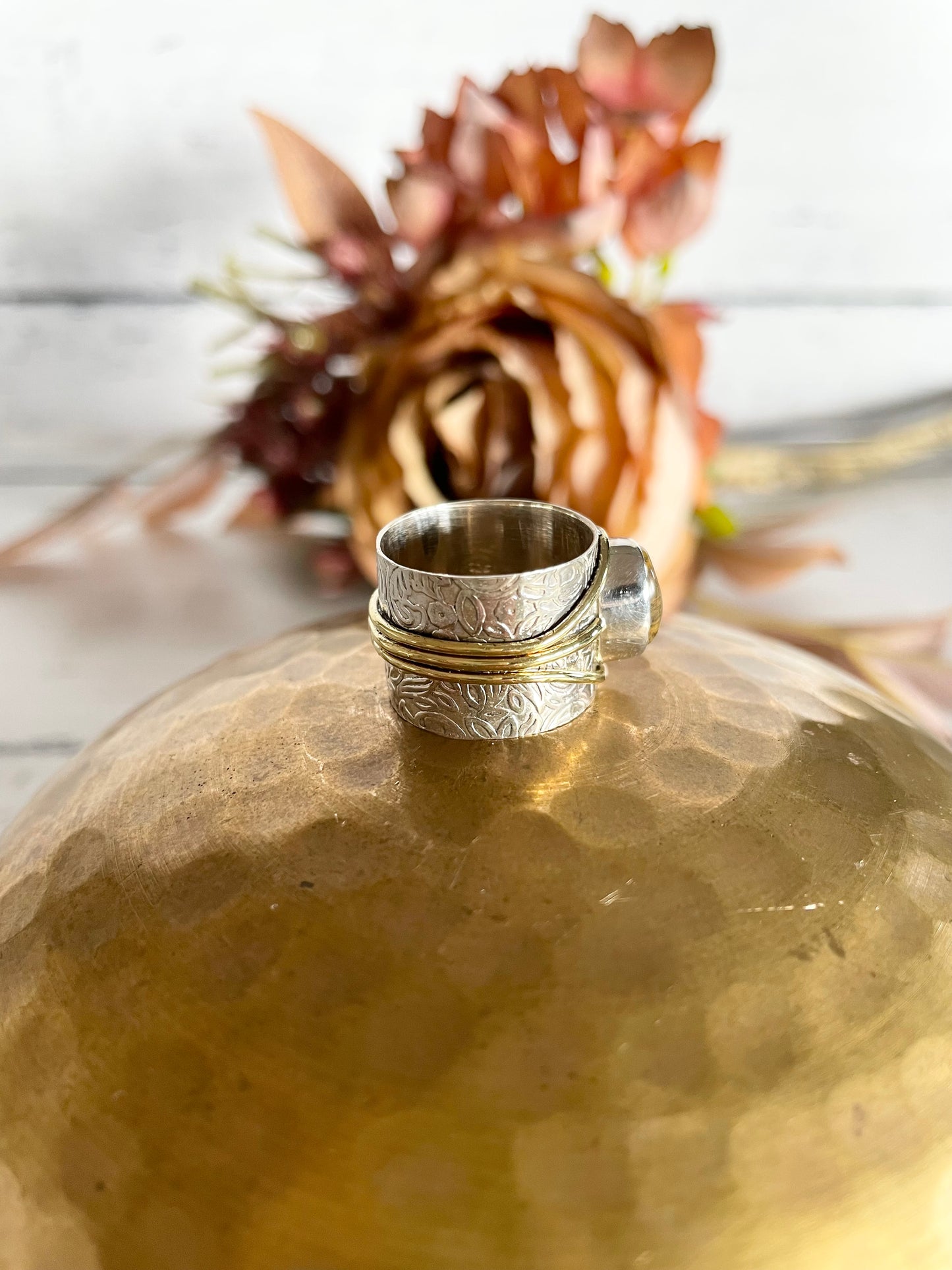 Tigers Eye Silver Ring