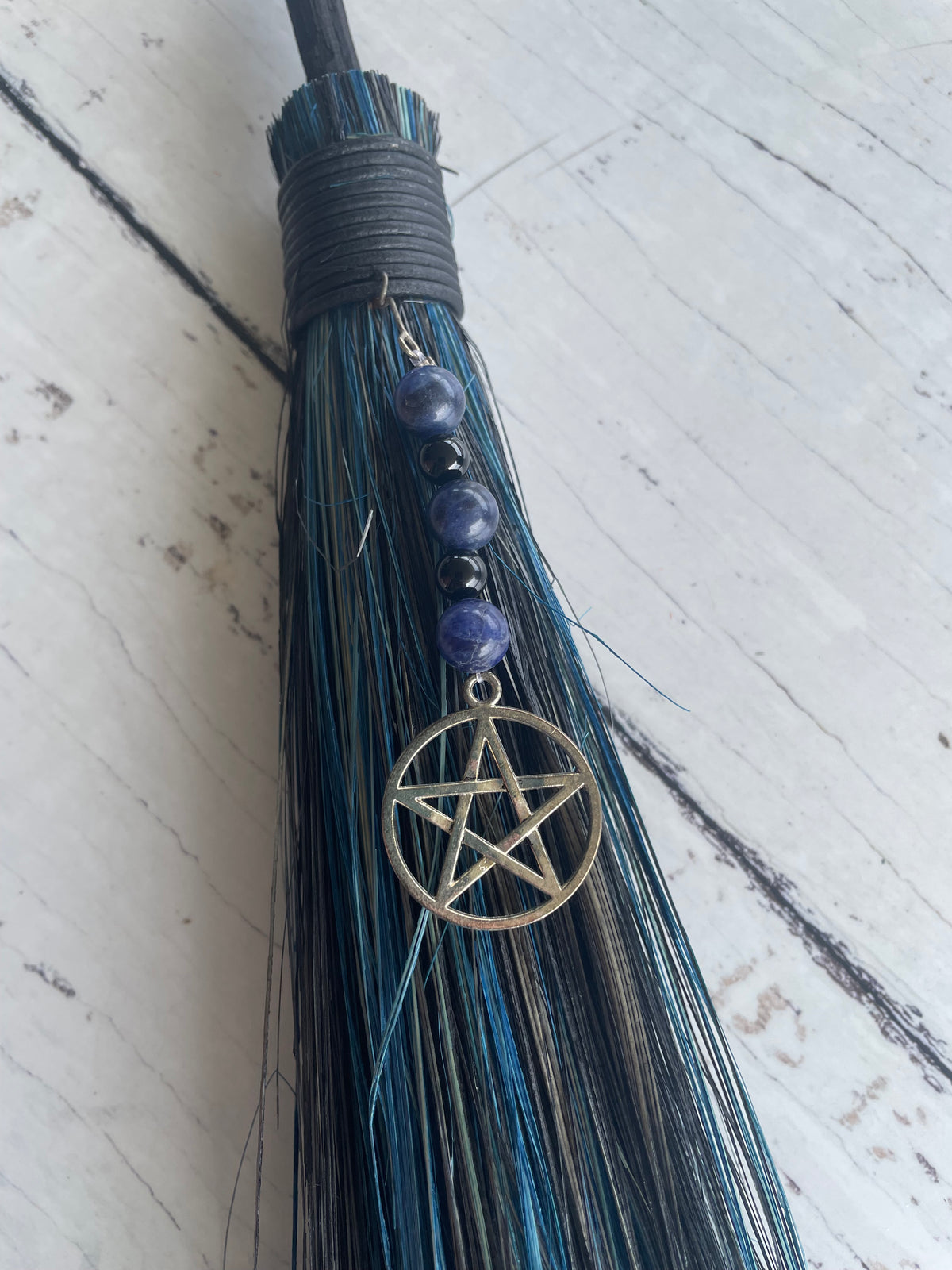 Pentacle Witch’s Besom ~ Sodalite