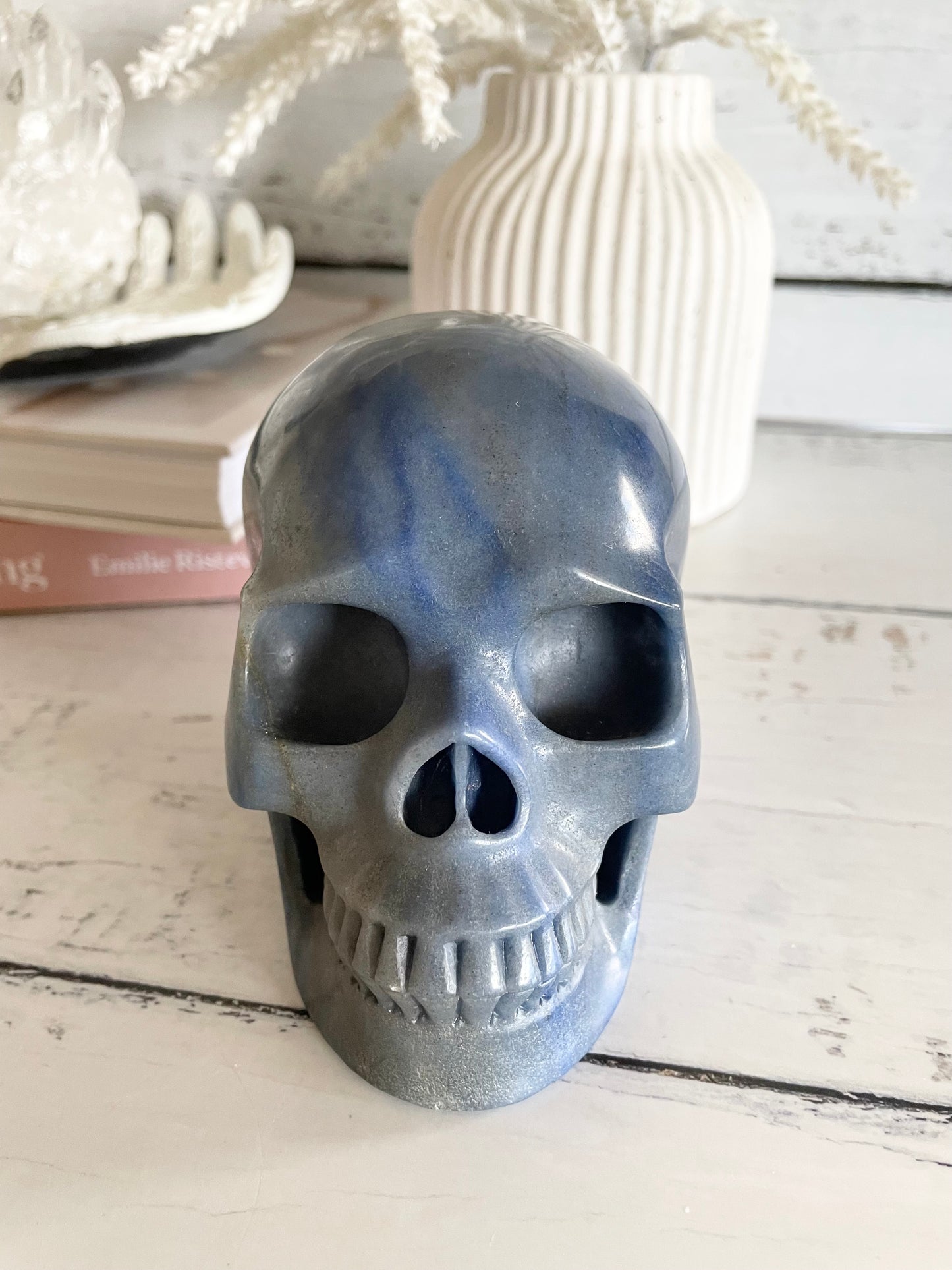 Blue Quartz Skull ~ 1kgs