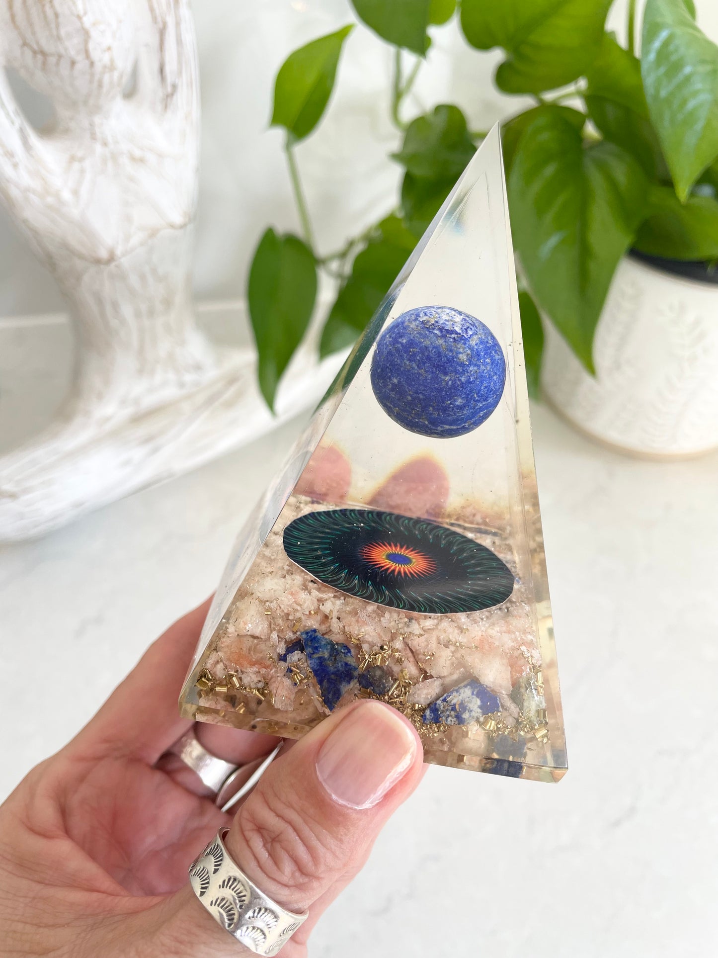 Orgone Pyramid ~ Peach Moonstone