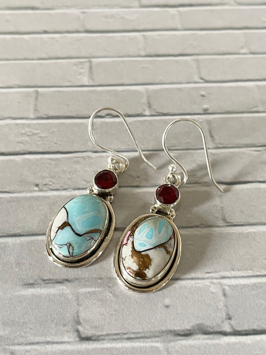 Cotton Candy Turquoise Dangles