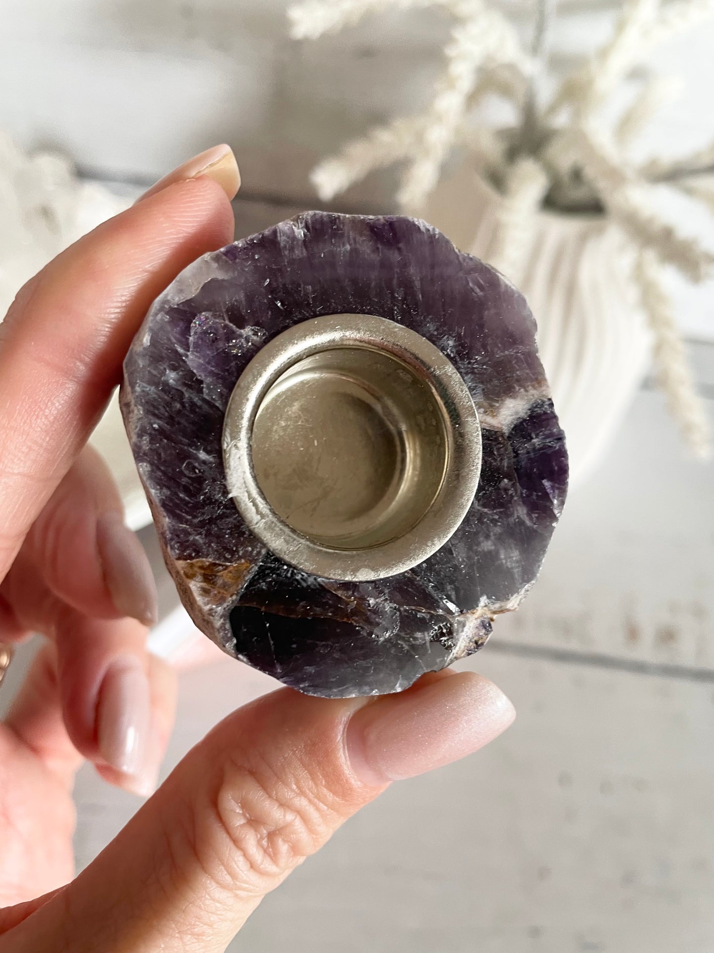 Amethyst Candle holder