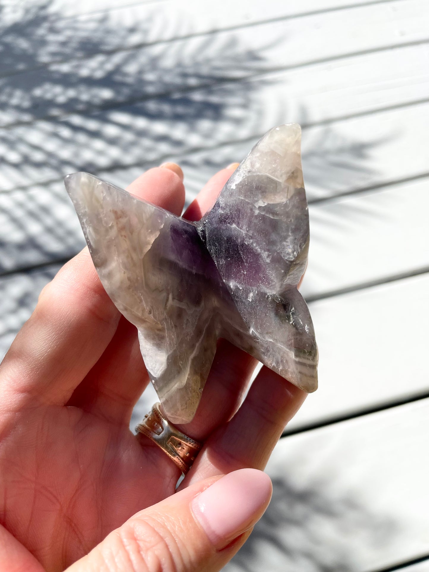 Chevron Dream Amethyst Butterfly