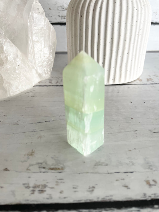 Pistachio Calcite Obelisk