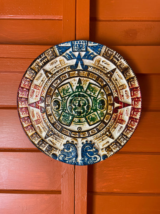 Aztec Pottery Calender Plaque