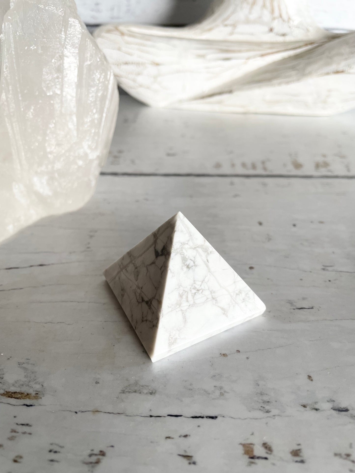 White Howlite Pyramid