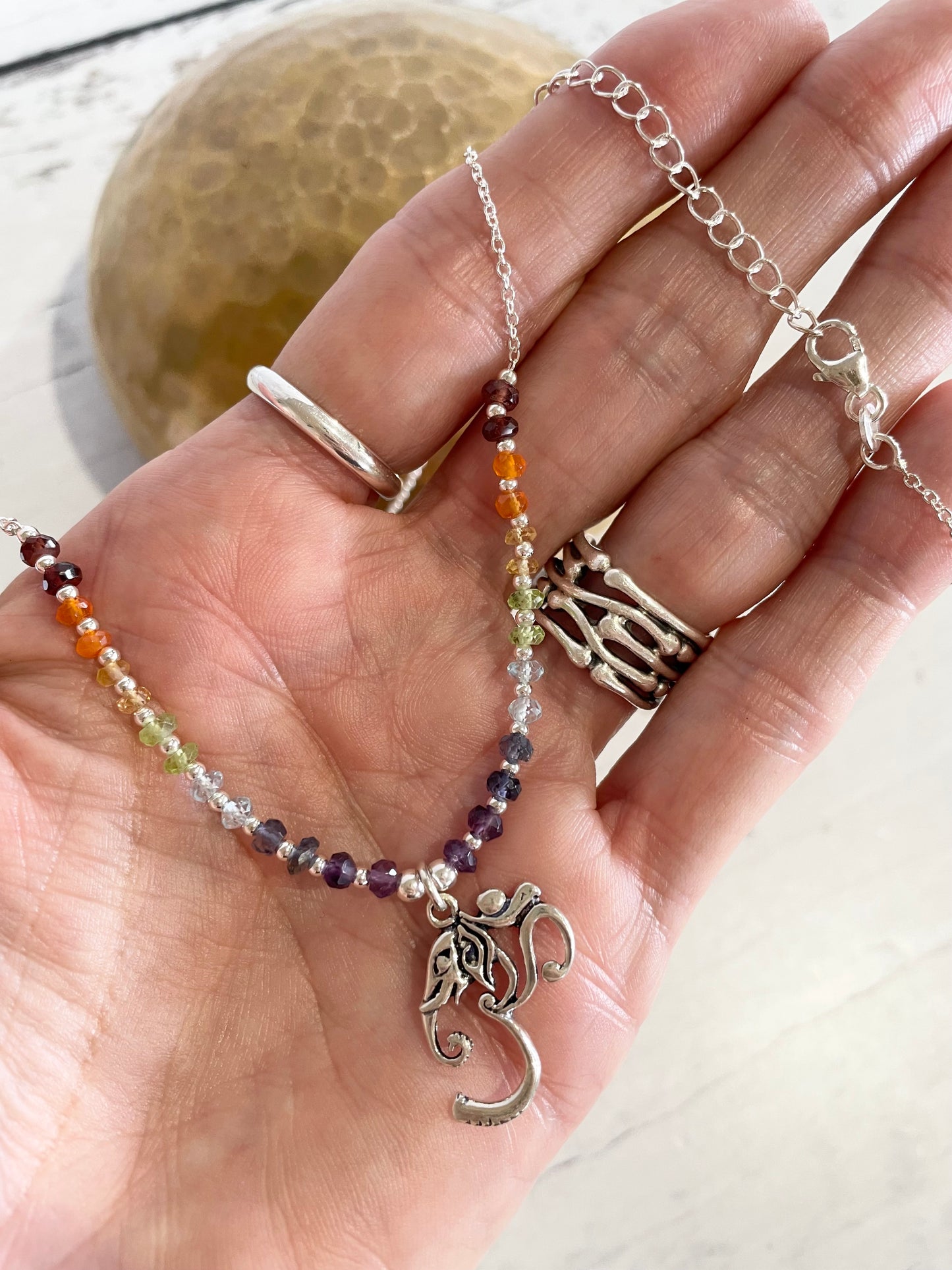 Chakra Silver Necklace