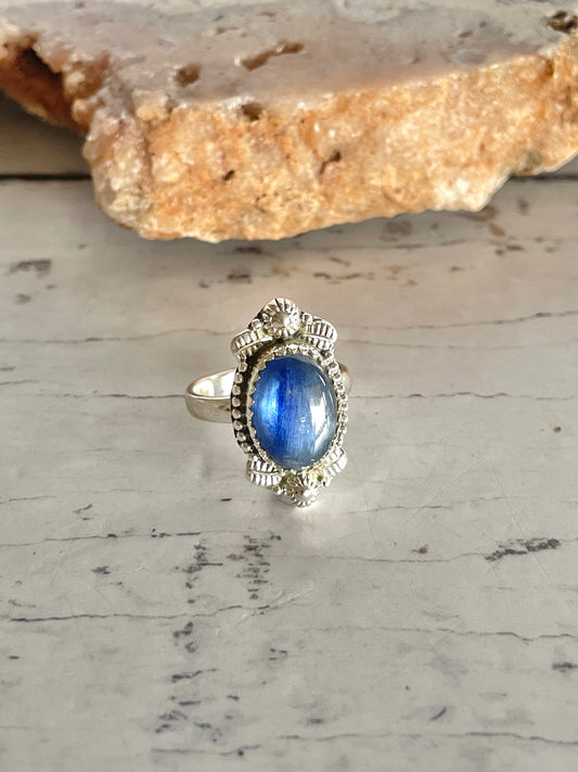 Blue Kyanite Ring ~ size 8