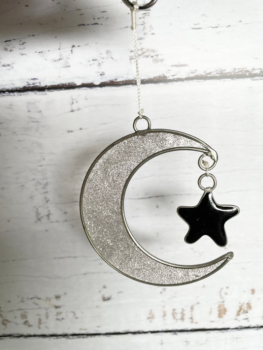 Sun Catcher ~ Crescent Moon & Star