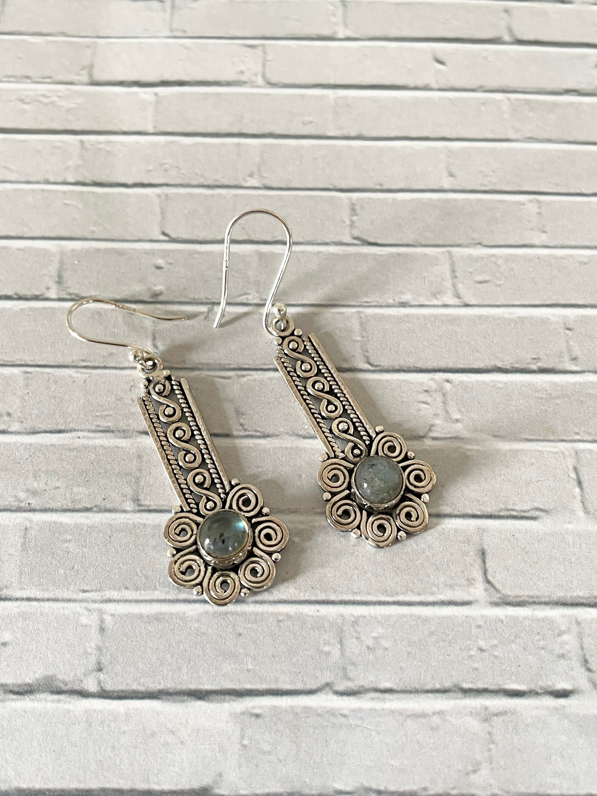 Labradorite Silver Dangles