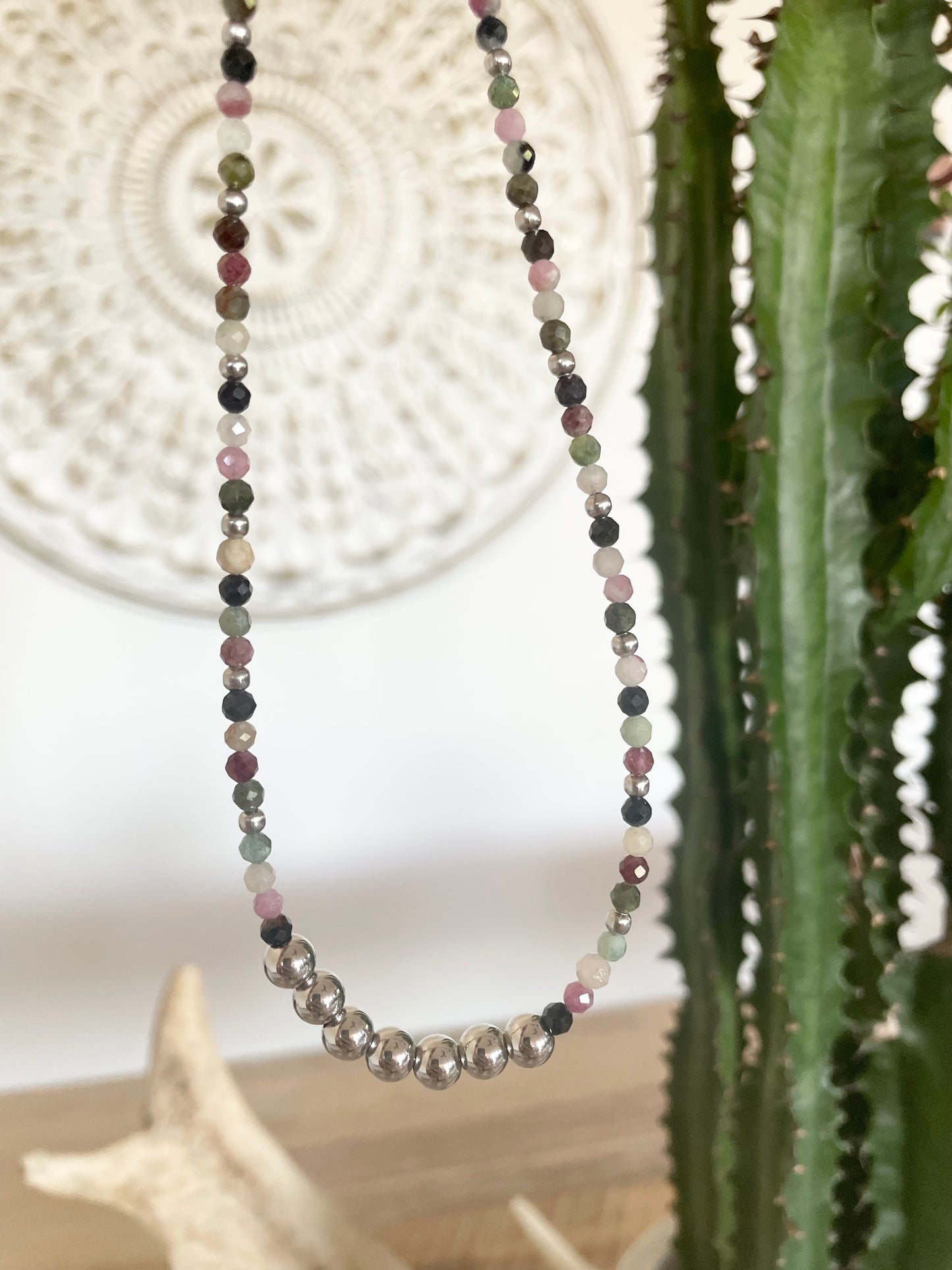 Multi Tourmaline Faceted Necklace - Made by Wayne