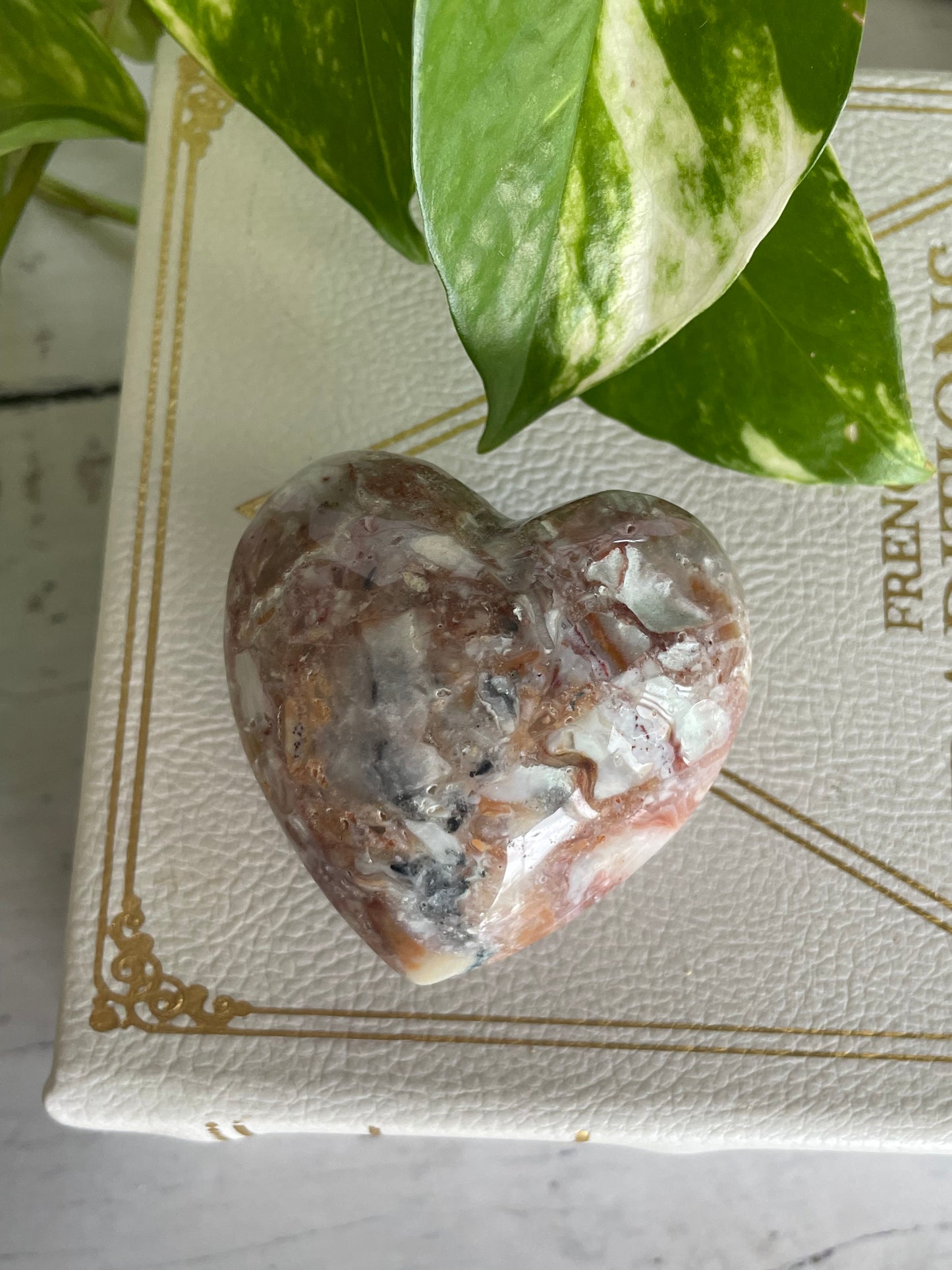 Crazy Lace Agate Heart