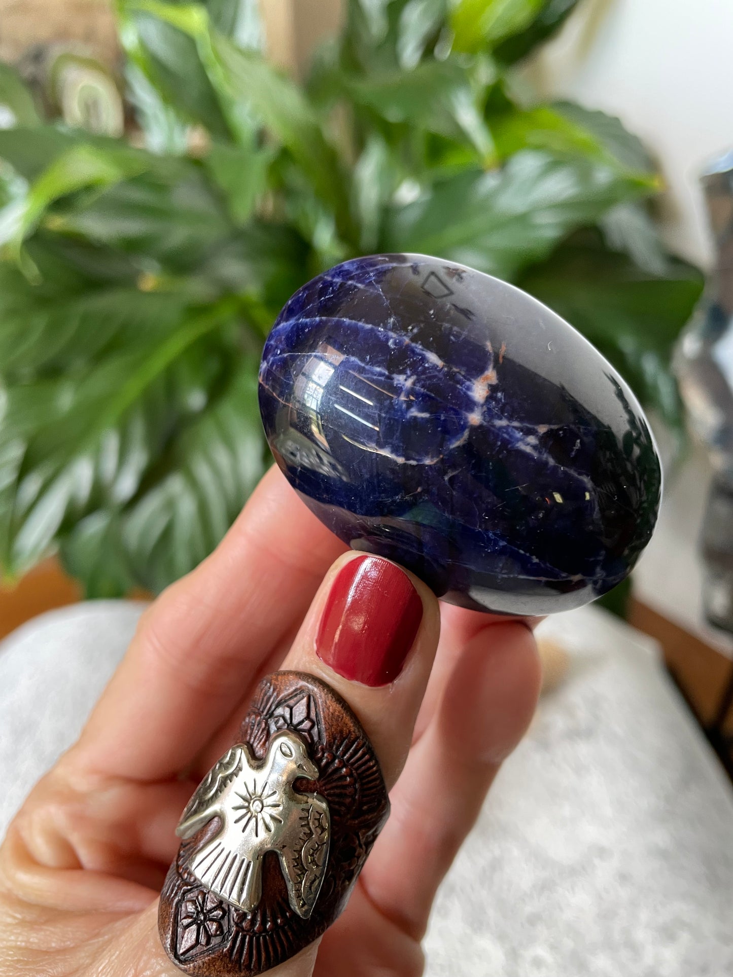 Sodalite Pillow Palm Stone