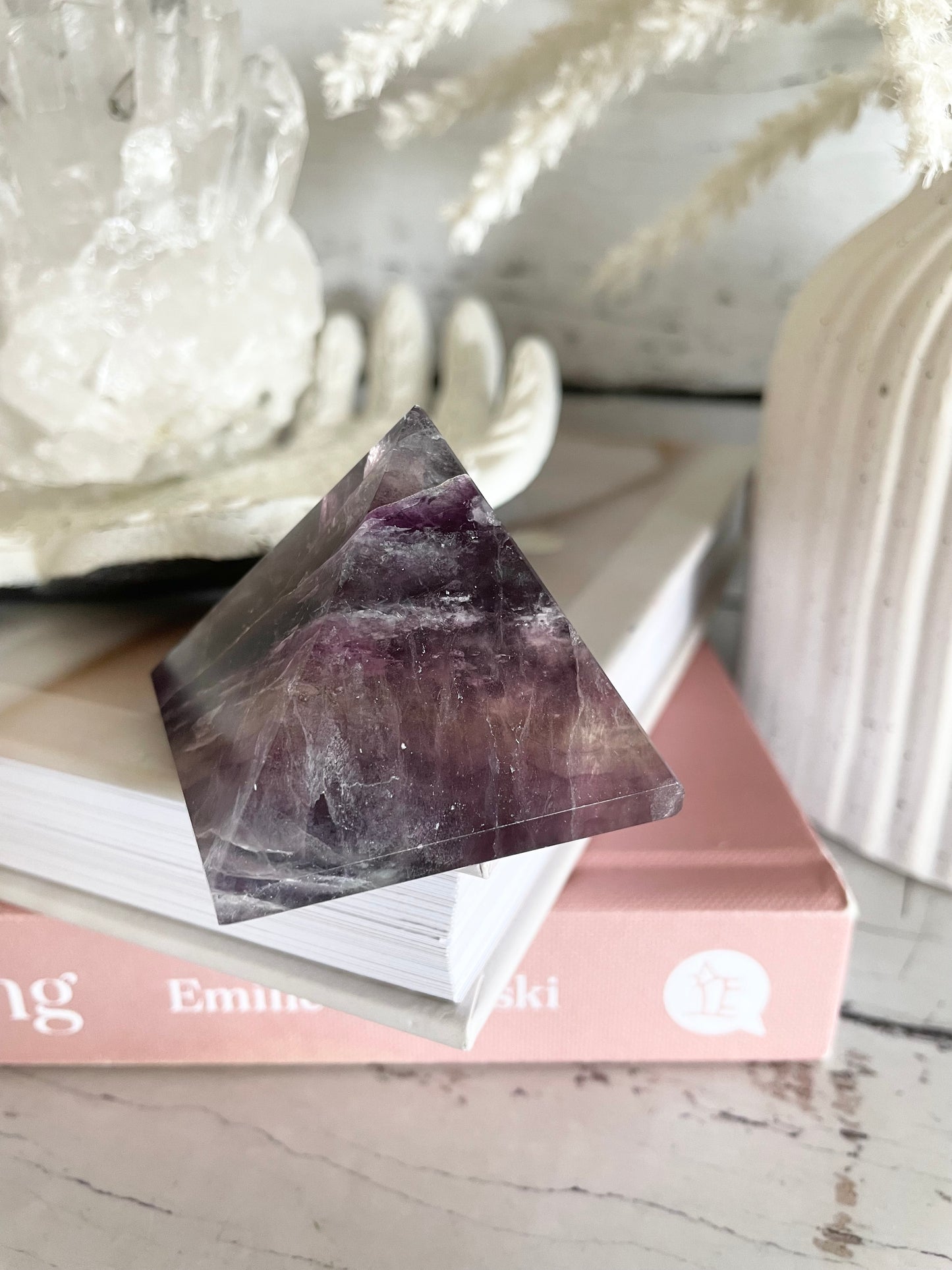 Rainbow Fluorite Pyramid