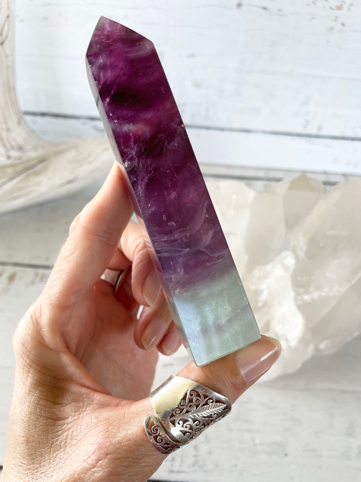 Rainbow Fluorite Obelisk