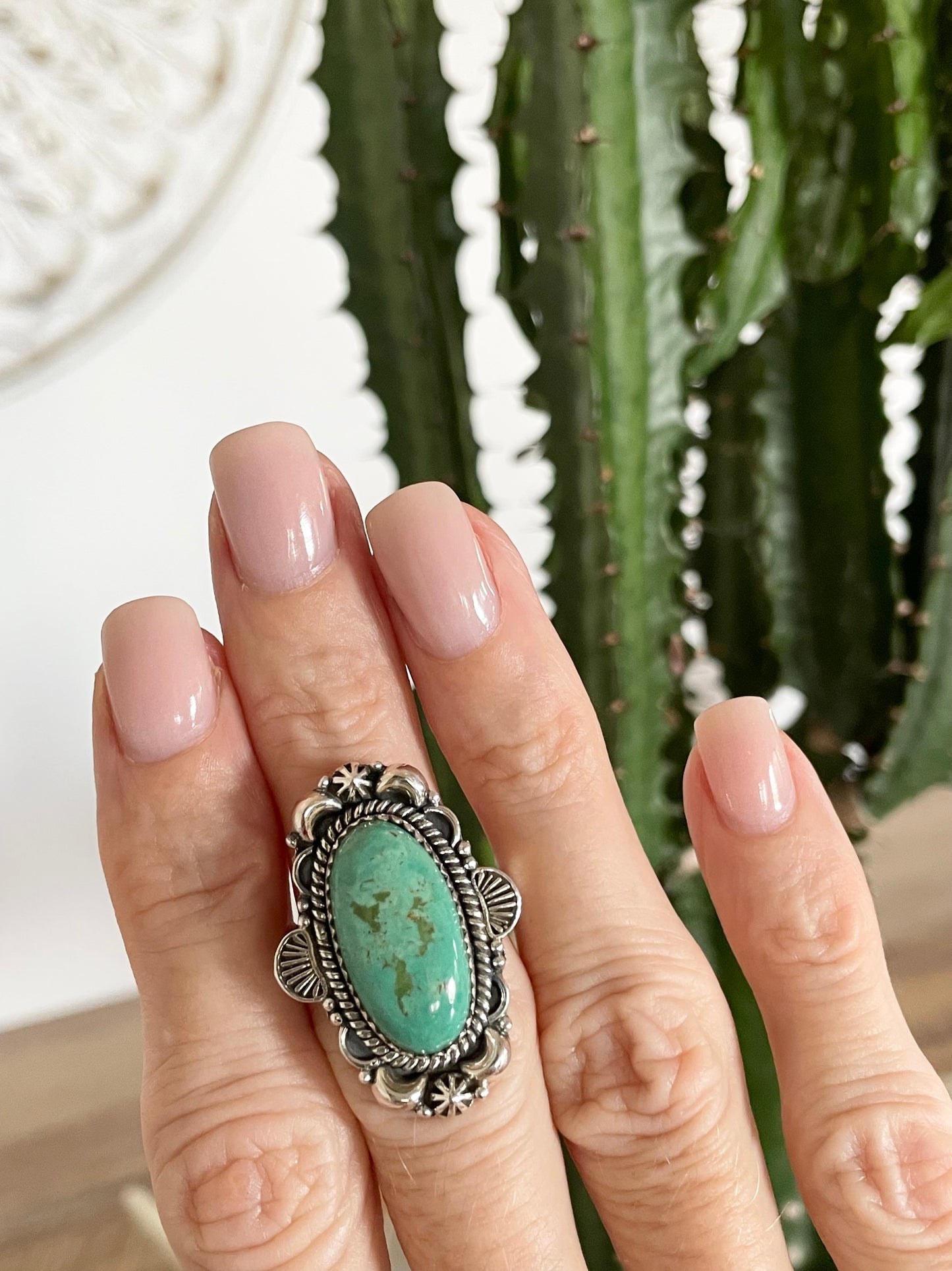 Royston Turquoise Ring - Adjustable 6.5-10