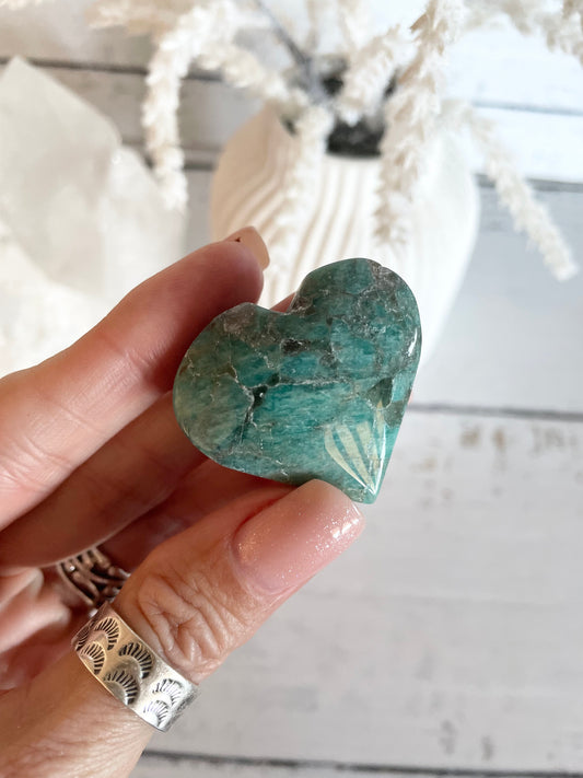 Amazonite Heart