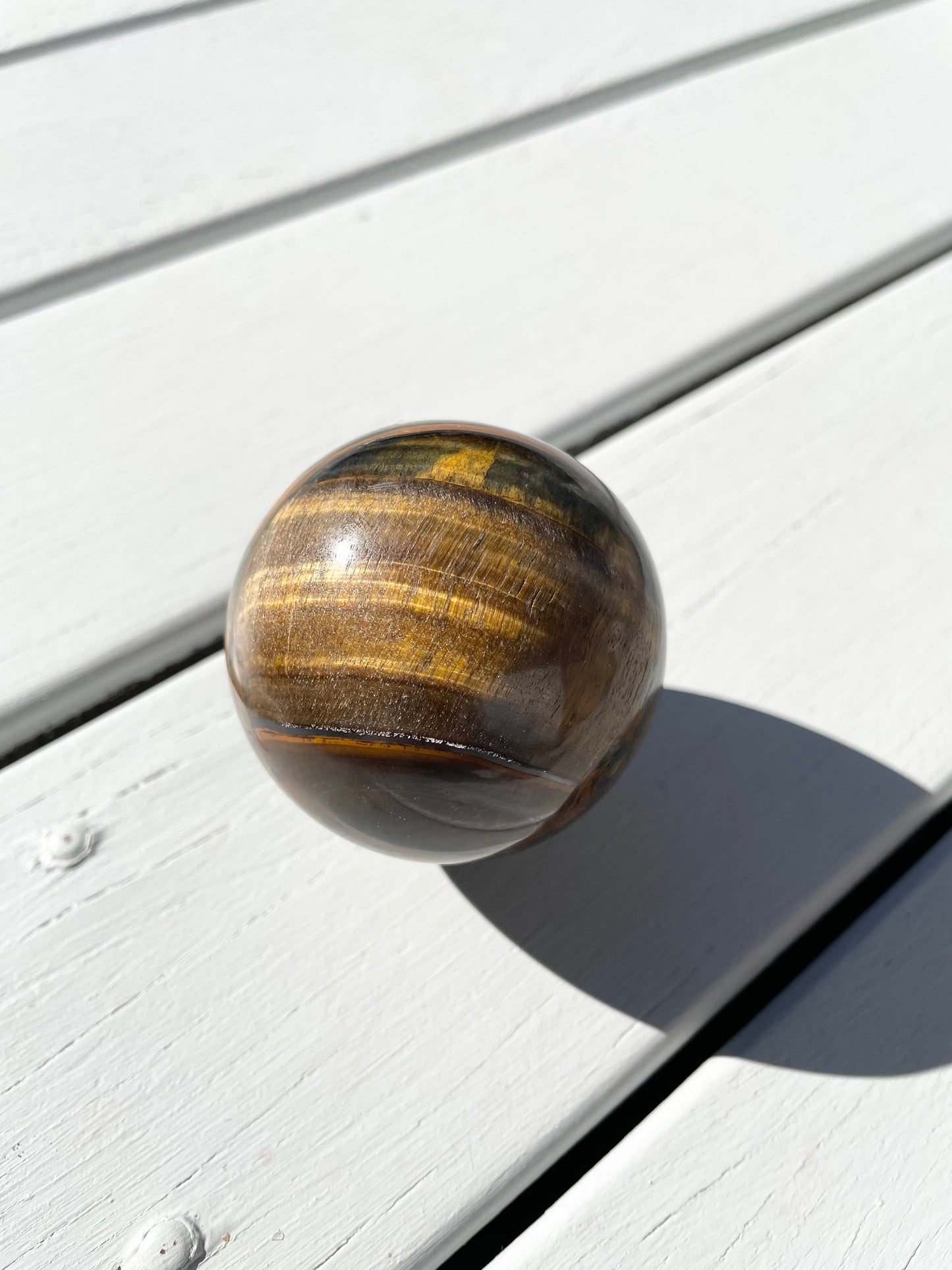 Tiger Eye Sphere includes holder
