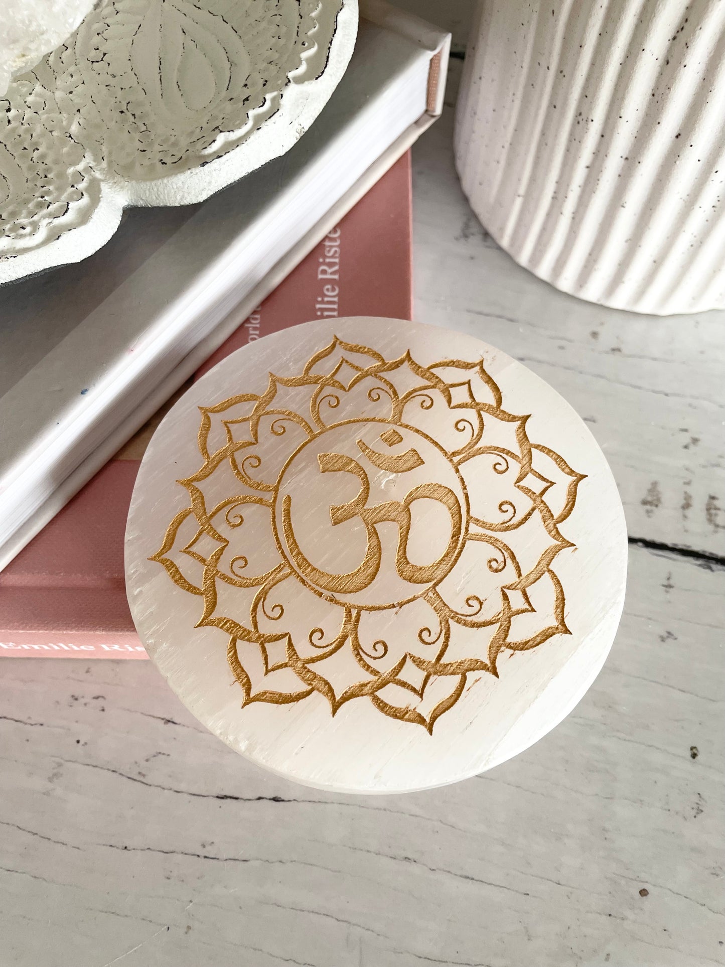 Selenite Incense holder