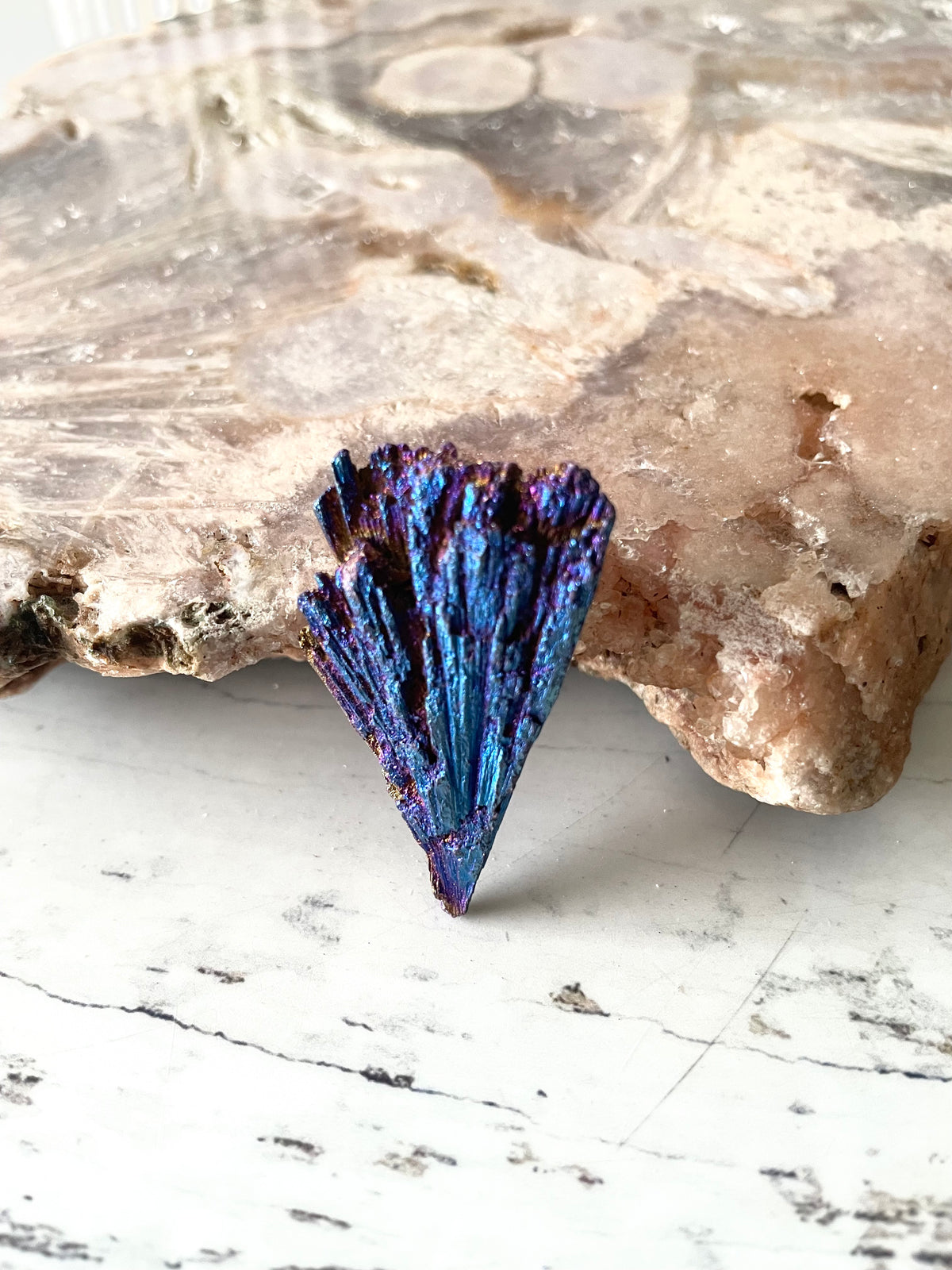 Black Kyanite Titanium Witch Fan/Broom