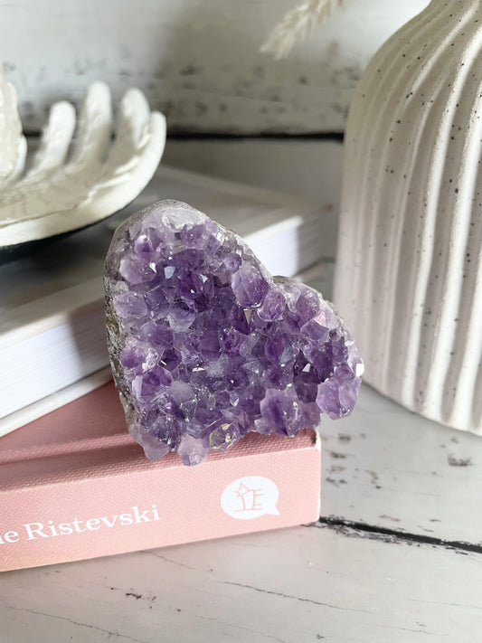 Amethyst Cluster Heart