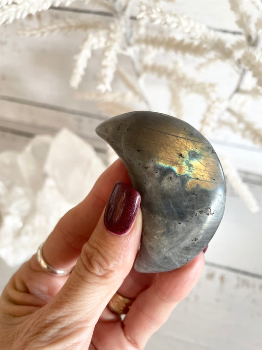 Labradorite Crescent Moon