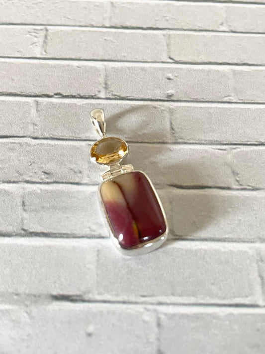 Citrine & Mookaite Pendant