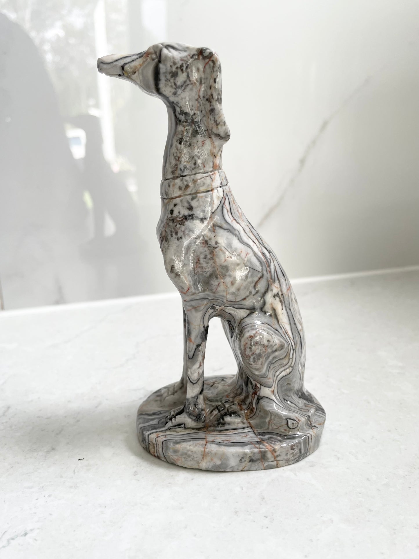 Sleek Sighthound - Grey Picasso Jasper