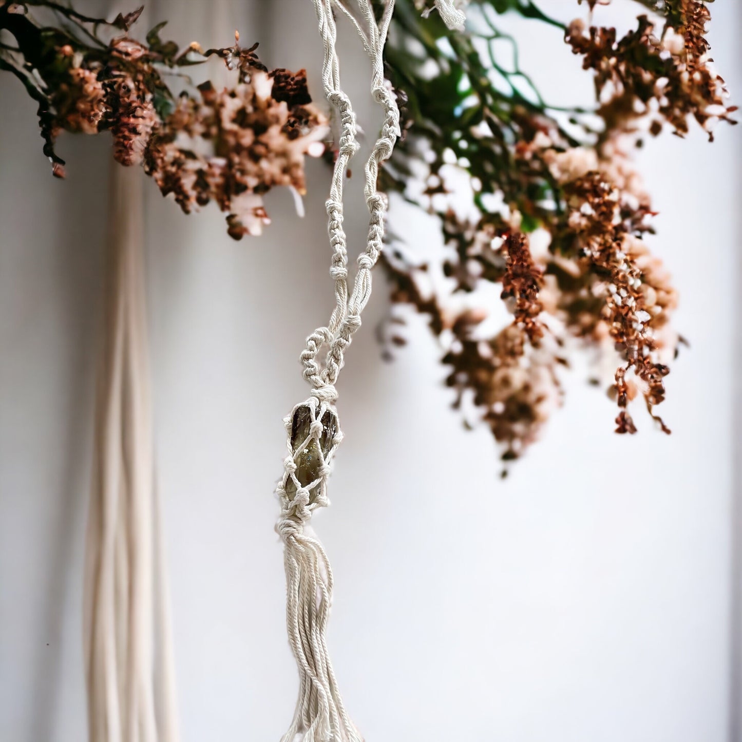 Macrame Hanging ~ Citrine Tower