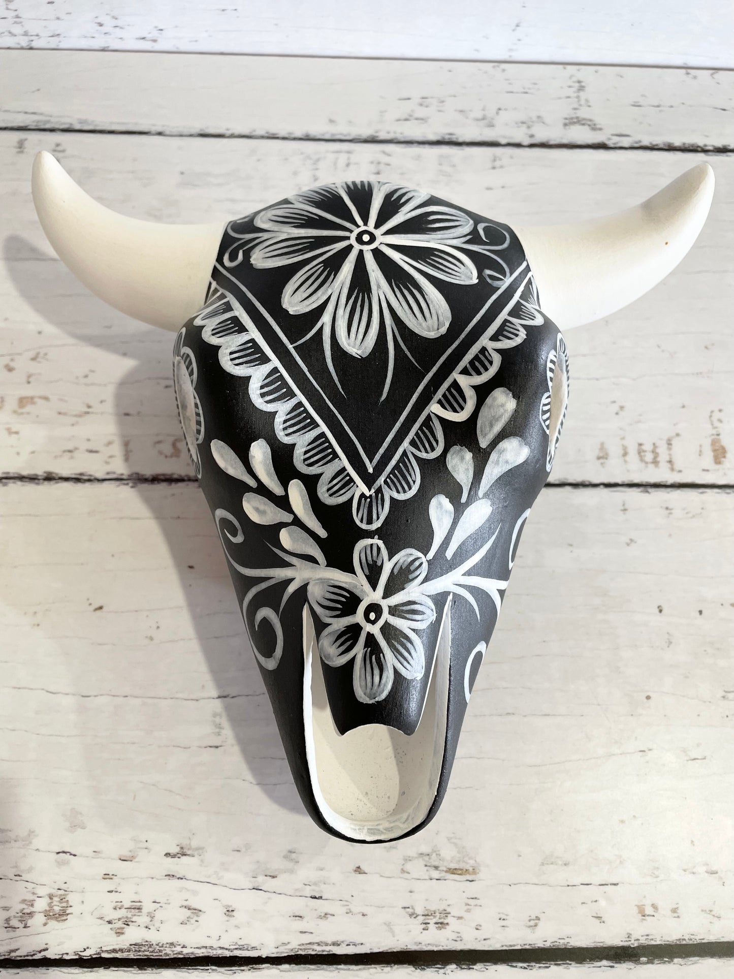 Navajo Cow Skull ~ Floral