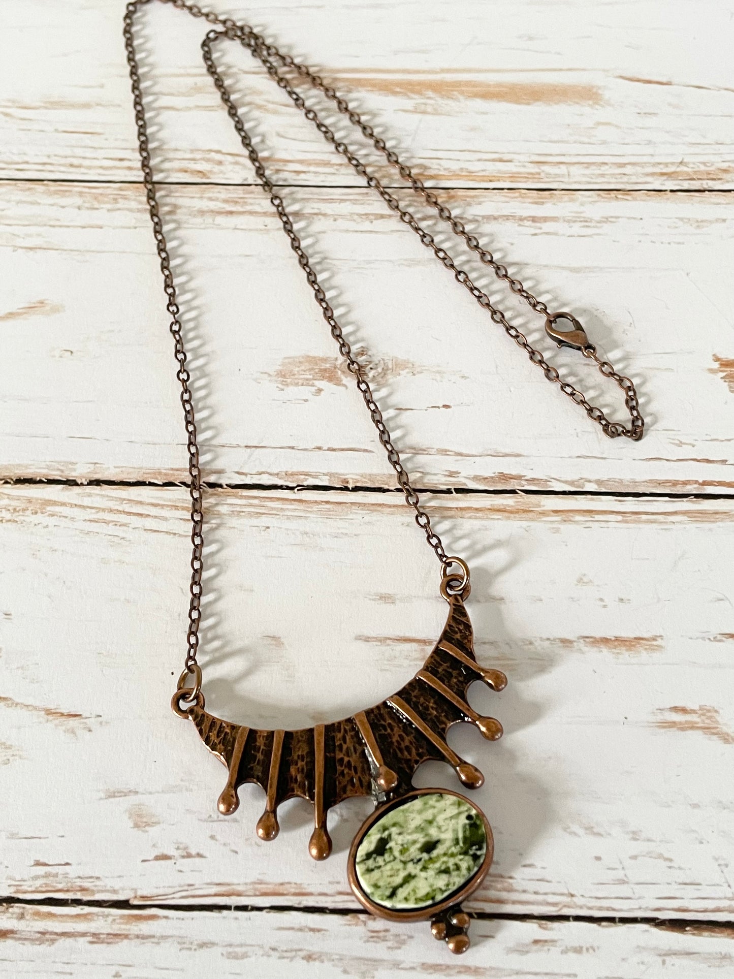 Copper Goddess Necklace ~ Chrome Chalcedony