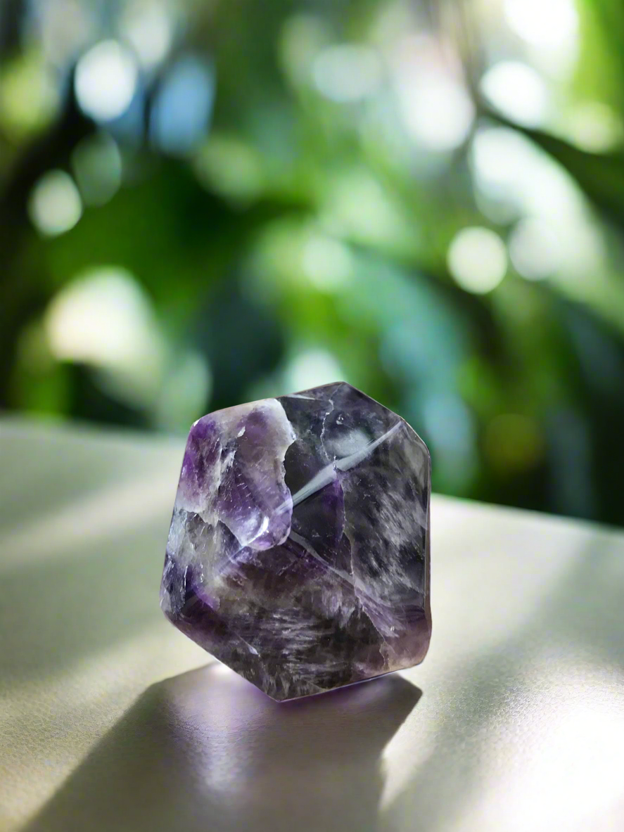 Chevron Amethyst Polished Freeform