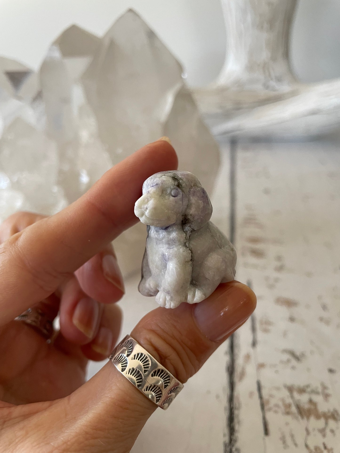 Tiffany Stone Dog