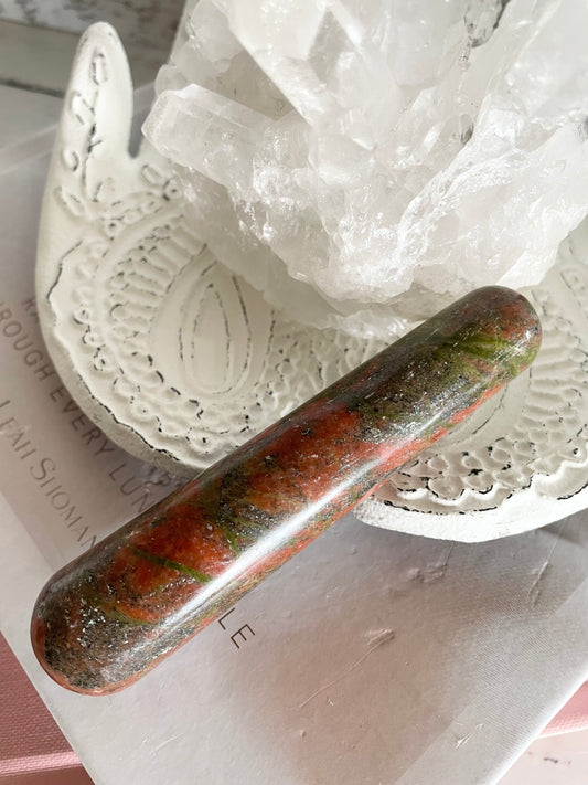 Unakite Healing/Massage Wand