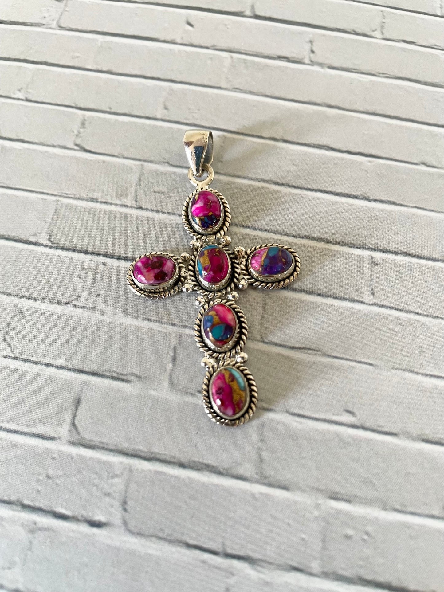 Spiny Oyster Cross Pendant
