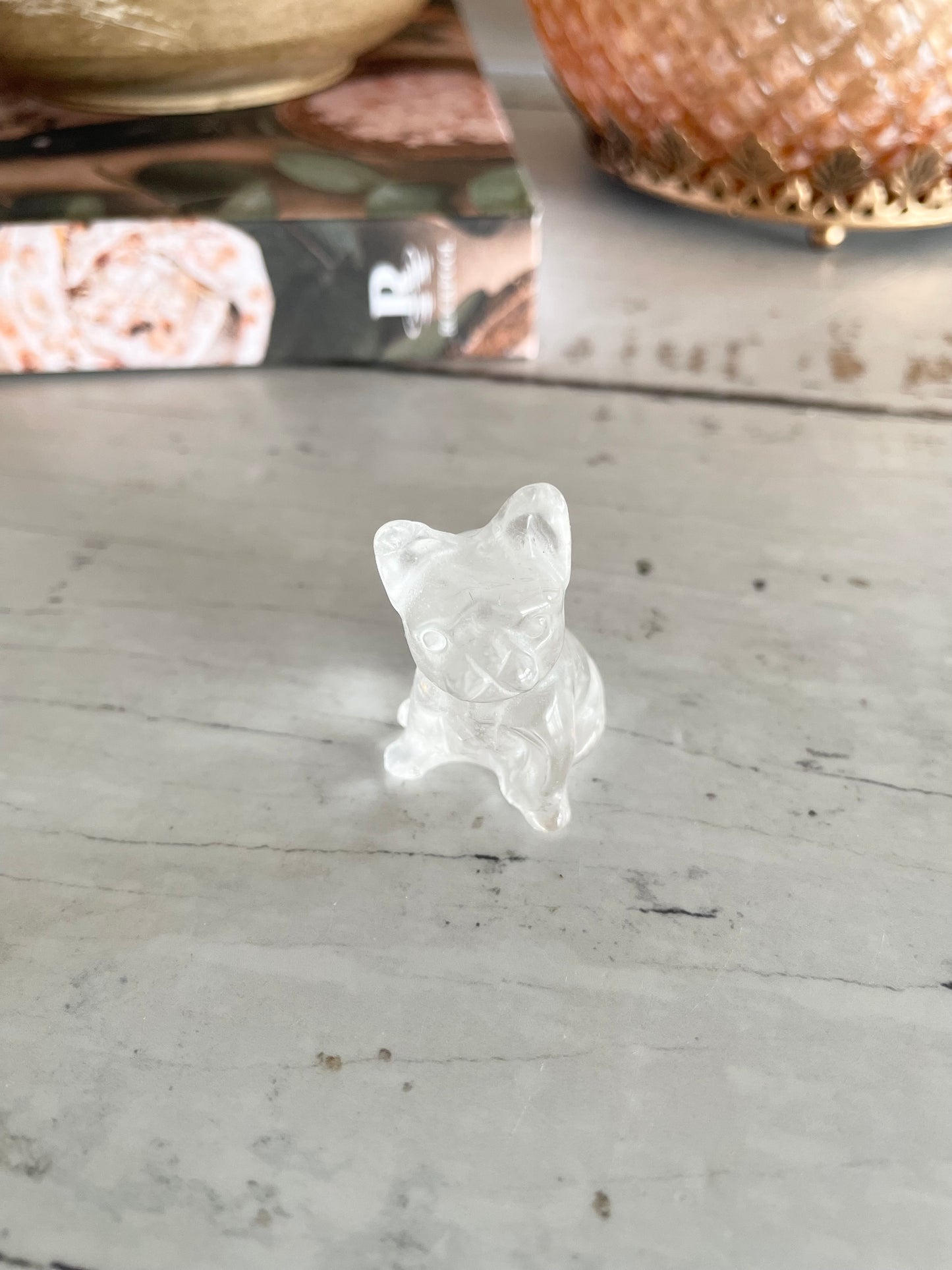 Clear Quartz French Bulldog