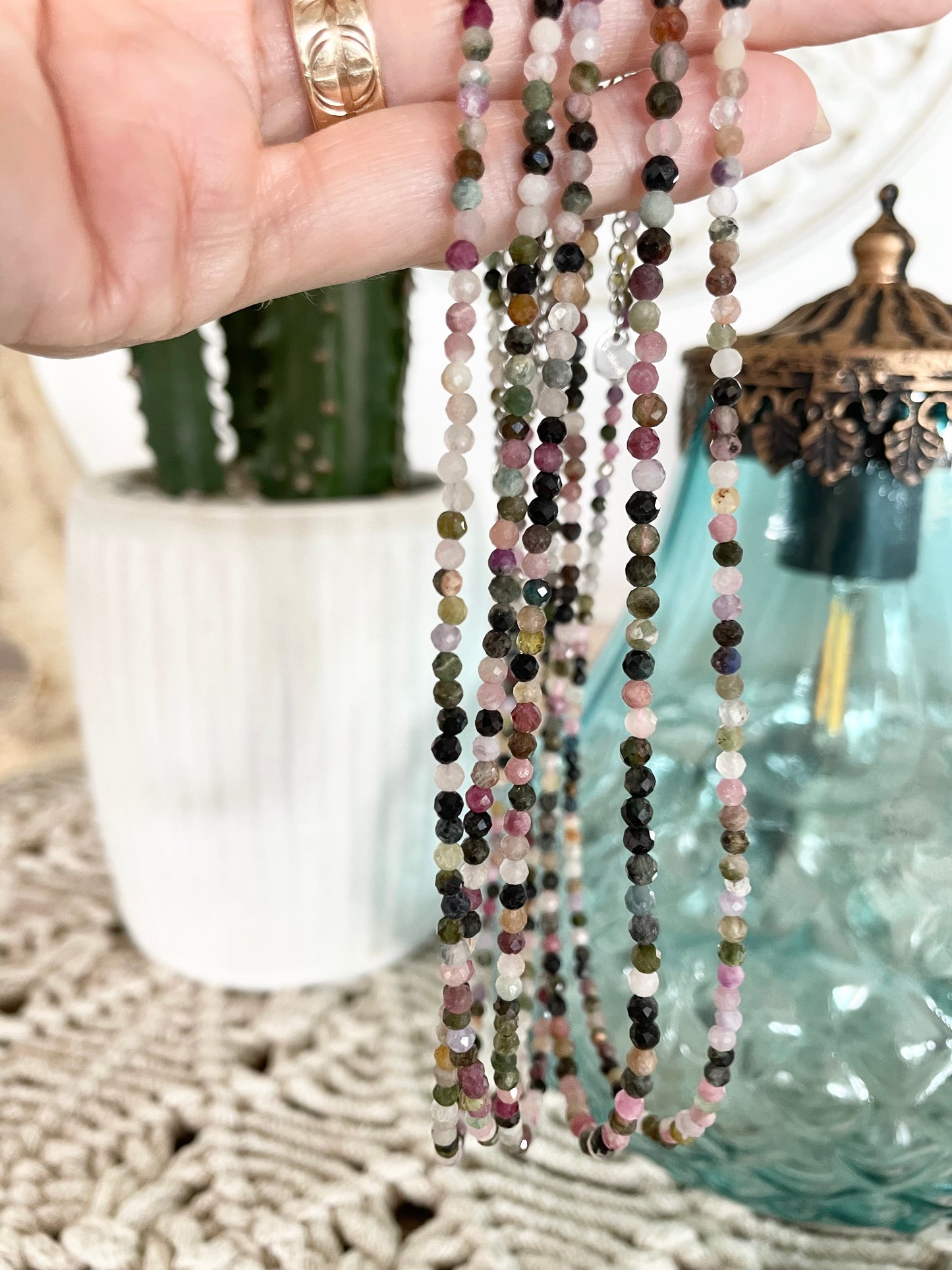 Multi Tourmaline Faceted Necklace