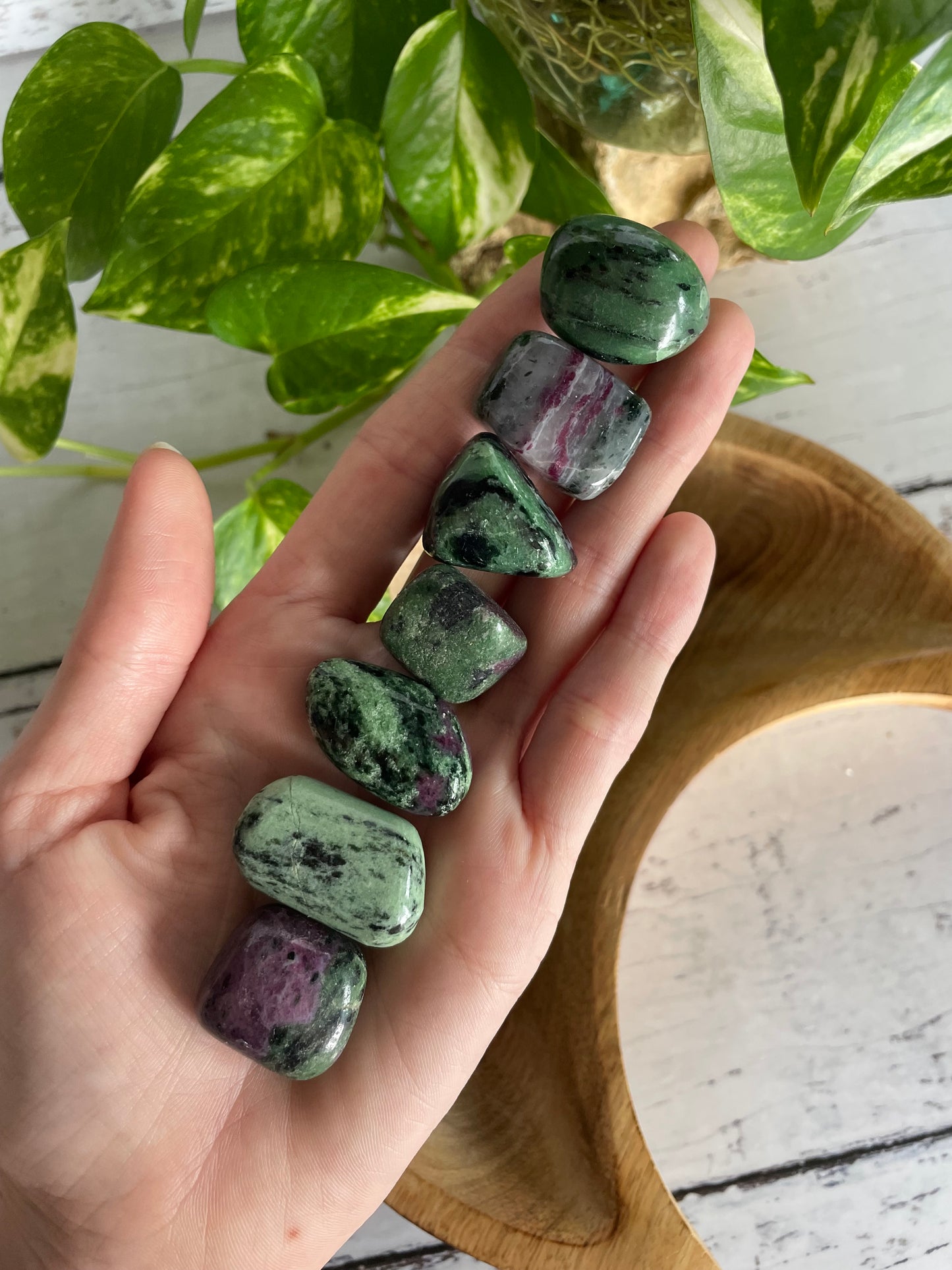 Ruby Zoisite Tumble Stones