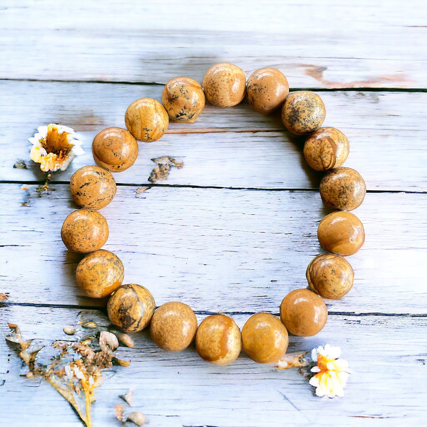 Picture Jasper CONFIDENCE Healing Bracelet ©️