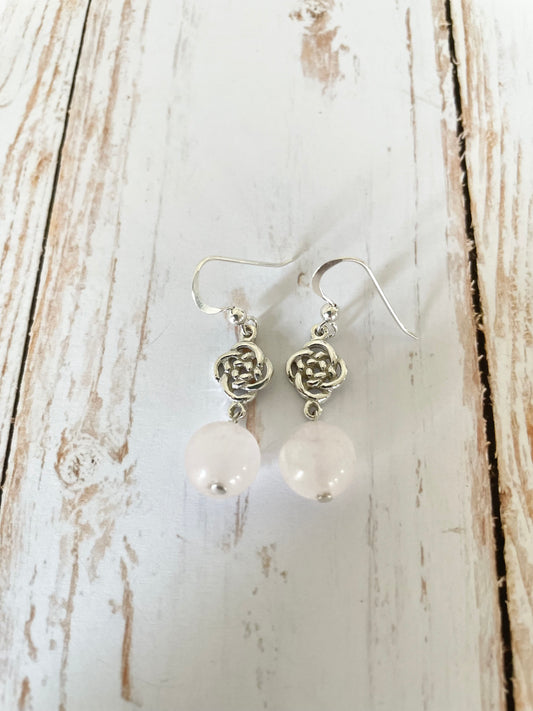 Rose Quartz Dangles