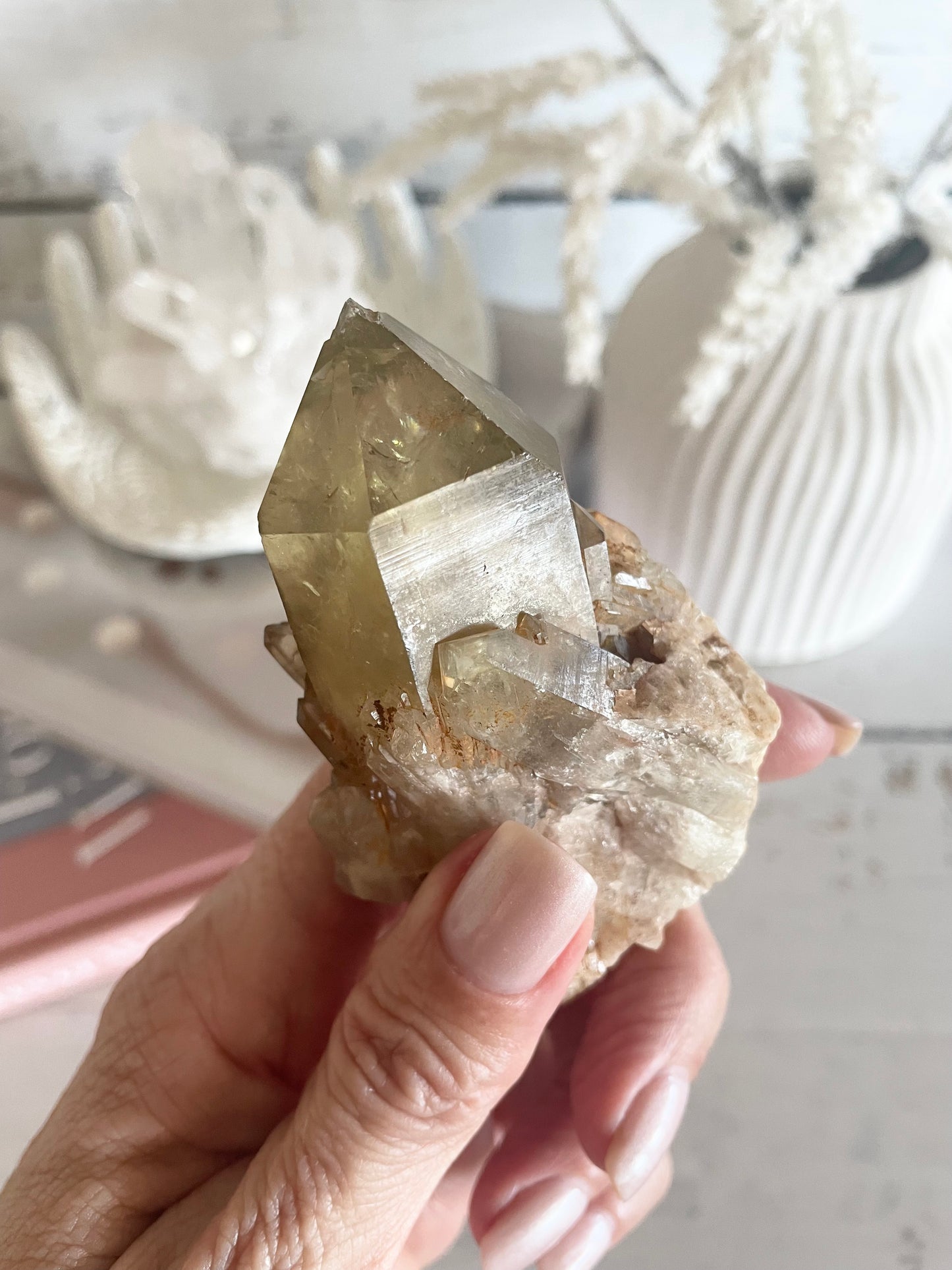 Natural Pineapple Citrine Cluster Point