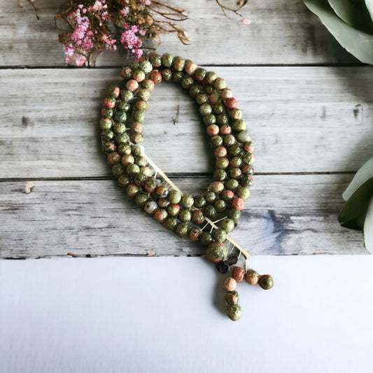 Unakite Mala/Prayer Beads FERTILITY